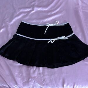 Forever 21 Black Mini Skirt with White Trim